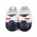 Pantofiori bleumarine cu alb de ocazie pentru baietei (marime disponibila: 3-6