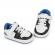 Adidasi albi cu negru si albastru - smart (marime disponibila: 6-9 luni