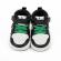Adidasi albi cu negru si verde, inalti pentru bebelusi (marime disponibila: 6-9