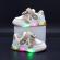Adidasi crem cu alb cu luminite - panda (marime disponibila: marimea 29)