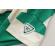 Costumas pentru baietei cu tricou tip polo in dungi verzi si ivoire (marime