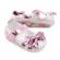 Pantofiori albi cu fundita lila sidefat (marime disponibila: 6-9 luni (marimea