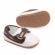 Pantofiori albi cu maro de ocazie pentru baietei (marime disponibila: 9-12 luni