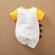 Salopeta alba - yellow dino (marime disponibila: 0-3 luni)