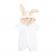 Salopeta alba pentru bebelusi - bunny (marime disponibila: 9-12 luni (marimea