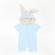 Salopeta bleu pentru baietei - bunny (marime disponibila: 6-9 luni (marimea 19