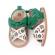 Sandalute albe cu verde - flowers (marime disponibila: 3-6 luni (marimea 18