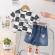 Costumas cu tricou alb si blugi pentru baietei - bear (marime disponibila: 2
