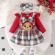 Sarafan cu body visiniu maneca lunga - baby reindeer (marime disponibila: 12-18