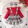 Sarafan cu body visiniu maneca lunga - baby reindeer (marime disponibila: 12-18