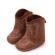 Cizmulite pentru bebelusi, maro, stil cowboy, cu broderie de aripi (marime
