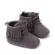 Pantofiori inalti pentru bebelusi, gri, cu franjuri (marime disponibila: 6-9