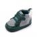 Pantofiori pentru bebelusi, verde cu gri (marime disponibila: 9-12 luni