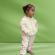 Trening ivoire din catifea pentru fetite - dungi roz (marime disponibila: 9-12