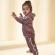 Trening roz pudra din catifea pentru fetite (marime disponibila: 3-6 luni