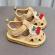 Sandalute crem cu piuitoare - cirese (marime disponibila: marimea 21)