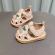 Sandalute roz pudra cu piuitoare - cirese (marime disponibila: 6-9 luni