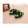 Sandale negre cu insertii verde neon (marime disponibila: marimea 25)