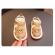 Sandalute crem cu piuitoare - bear family (marime disponibila: 6-9 luni
