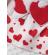 Set sarafan alb cu inimioare si body rosu (marime disponibila: 9-12 luni