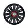 Set 4 capace roti negre cu inel rosu active r15 pentru gama auto fiat