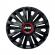 Set 4 capace roti negre cu inel rosu royal r15 pentru gama auto jeep