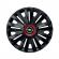 Set 4 capace roti negre cu inel rosu royal r16 pentru gama auto opel
