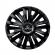 Set 4 capace roti negre cu inel cromat royal r15 pentru gama auto lexus