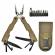 Cleste multifunctional ideallstore®, survival gear, otel inoxidabil, 16 functii, 24 cm, bej, husa inclusa