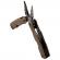 Cleste multifunctional ideallstore®, survival gear, otel inoxidabil, 16 functii, 24 cm, bej, husa inclusa