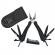 Cleste multifunctional ideallstore®, survival gear, otel inoxidabil, 18 functii, 24 cm, negru, husa inclusa