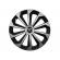 Set 4 capace roti fame gri-negru cu inel r14, pentru gama auto toyota