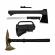 Set topor multifunctional si topor  desert camo, ideallstore® , negru, 39 cm