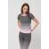 Tricou pegas grey pink-s