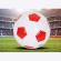 Minge de fotbal, model clasic, marimea 5, 260 grame, rosu