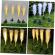 Set 2 ghirlande luminoase solara, pentru gradina, forma de pana, 73 cm
