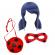 Set trei accesorii pentru costum ideallstore®, buburuza, marime universala, rosu