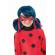 Costum copii ideallstore®, buburuza, tip combinezon, 5-7 ani, peruca si accesorii