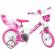 Bicicleta copii dino bikes 12 inch little heart alb si roz