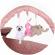 Patut pliabil cu saltea de infasat chipolino luna pink marshmallow