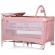 Patut pliabil cu saltea de infasat chipolino luna pink marshmallow
