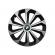 Set 4 capace roti fame gri-negru cu inel r16, pentru gama auto bmw