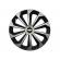 Set 4 capace roti fame gri-negru cu inel r16, pentru gama auto chevrolet