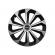 Set 4 capace roti fame gri-negru cu inel r16, pentru gama auto opel
