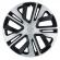 Set capace roti model raven gri-negru cu inel cromat - 14 inch
