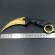 Cutit karambit, auriu, 18.5 cm