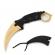 Cutit karambit de antrenament, ideallstore®, auriu, 18.5 cm