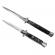Set 2 briceaguri automate vanatoare ideallstore®, italian blade, stiletto, otel inoxidabil, negru