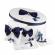 Cutie trusou decorata cu funde bleumarine nktr006-c