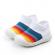 Mocasini tip adidas albi - curcubeu (marime disponibila: marimea 19)